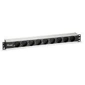 Equip 333292 energiedistributie 9 AC-uitgang(en) 1U Zwart, Zilver