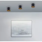 Paul Neuhaus Plafond opbouwspot Pure Point Ø 11cm - black pearl