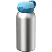 Mepal Isoleerfles met flipdop Campus - 500 ml - Waterfles RVS - Lekdicht - Hygiënische deksel - Cool blue
