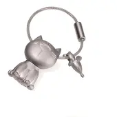 Troika sleutelhanger KAT + Muis mat verchroomd