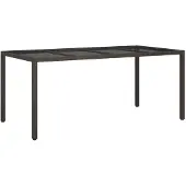 vidaXL Tuin Tafel Bruin poly rattan
