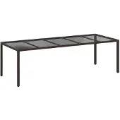 vidaXL Tuin Tafel Bruin poly rattan