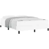 vidaXL Bedframe met matras Zuiver Wit 160 x 200 cm Stof