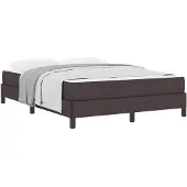 vidaXL Boxspringbed, donkerbruin, 160 x 200 cm, gestoffeerd