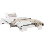 vidaXL Bedframe Wit 80 x 200 cm Massief grenenhout