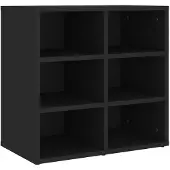 vidaXL Schoenenkast 52,5x30x50 cm zwart