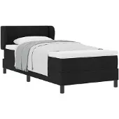 vidaXL Boxspring bed met hoofdeinde Zwart 80 x 200 cm Stof