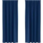vidaXL Blackout Gordijnen met Ringen 2 st Donkerblauw 260 x 140 cm