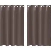 vidaXL Blackout Gordijnen met Ringen 2 st Donkerbruin 175 x 140 cm