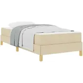 vidaXL Boxspring bed met matras Crème 80 x 200 cm Stof