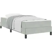 vidaXL Boxspring bed met matras Lichtgrijs 80 x 200 cm Stof