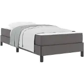 vidaXL Bedframe met matras Grijs 80 x 200 cm Stof