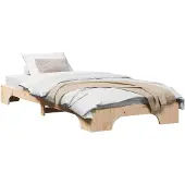 vidaXL Bedframe Naturel 100 x 200 cm Massief grenenhout