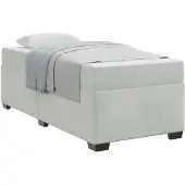 vidaXL Bedframe met matras Lichtgrijs 80 x 200 cm Stof
