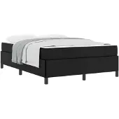 vidaXL Bedframe met matras Zwart 140 x 200 cm Stof