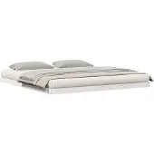 vidaXL Vloerbedframe Wit 180 x 220 cm Massief grenenhout