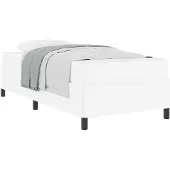 vidaXL Bedframe met matras Wit 90 x 200 cm Stof
