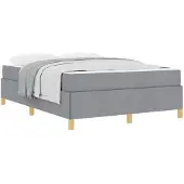 vidaXL Bedframe Lichtgrijs 160 x 200 cm Stof