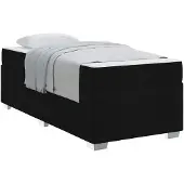 vidaXL Bedframe met matras Zwart 100 x 200 cm Stof