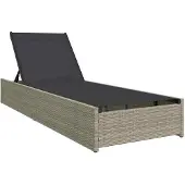 vidaXL Ligstoel Beige 200.5 x 70 x 75 cm poly rattan