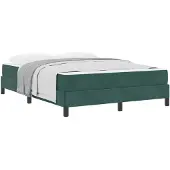 vidaXL Boxspring bed met matras Donkergroen 160 x 220 cm Stof