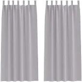 vidaXL Blackout Gordijnen met Ringen 2 st Metaalgrijs 225 x 140 cm