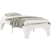 vidaXL Bedframe Wit 90 x 200 cm Massief grenenhout