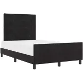 vidaXL Boxspringbed met hoofdeinde, zwart, 120 x 200 cm, fluweel
