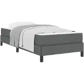vidaXL Boxspring bed Donkergrijs 90 x 200 cm Stof