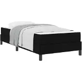 vidaXL Boxspringbed, zwart, 90 x 200 cm, met stoffen bekleding
