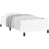 vidaXL Bedframe met matras Zuiver Wit 90 x 200 cm Stof