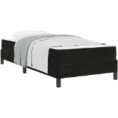 vidaXL Boxspring bed met matras Zwart 100 x 210 cm Stof
