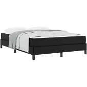 vidaXL Bedframe met matras Zwart 140 x 200 cm Stof