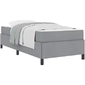 vidaXL Boxspring bed Lichtgrijs 100 x 200 cm Stof