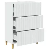vidaXL Ladekast Wit 66 x 34,5 x 90 cm Bewerkt hout