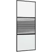 vidaXL Glazen deur 90 x 2 x 205 cm Aluminium Zwart