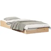 vidaXL Bedframe Bruin 100 x 220 cm Massief grenenhout