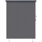 vidaXL Rolgordijn Antracietkleurig 220 x 250 cm Stof en Aluminium