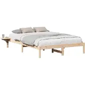 vidaXL Bedframe Naturel 160 x 200 cm Massief grenenhout