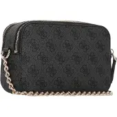 GUESS Schoudertas 'Satchel Bag Latte Logo/Brown' donkergrijs