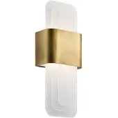 Kichler LED Wandlamp Serene | 16W 3000K 830 | Natural Brass