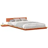 vidaXL Bedframe Bruin 135 x 190 cm Hout