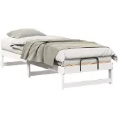 vidaXL Bedframe Wit 80 x 200 cm Massief grenenhout