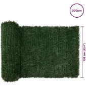 vidaXL - Kunststof - Omheining - Donkergroen - 1 - x - 3 - m - PVC - en - Staal