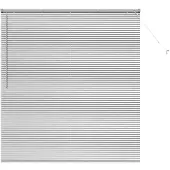 vidaXL Venetiaanse jaloezie zilver 175 x 155 cm 25 mm Aluminium