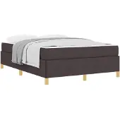 vidaXL Bedframe Donkerbruin 140 x 190 cm Stof