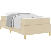 vidaXL Bedframe Crème 100 x 200 cm Stof