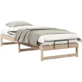 vidaXL Bedframe Bruin 100 x 220 cm Massief grenenhout