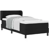 vidaXL Boxspring bed met hoofdeinde Zwart 100 x 200 cm Stof