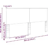 vidaXL Hoofdbord Wit 100 cm Geconstrueerd hout